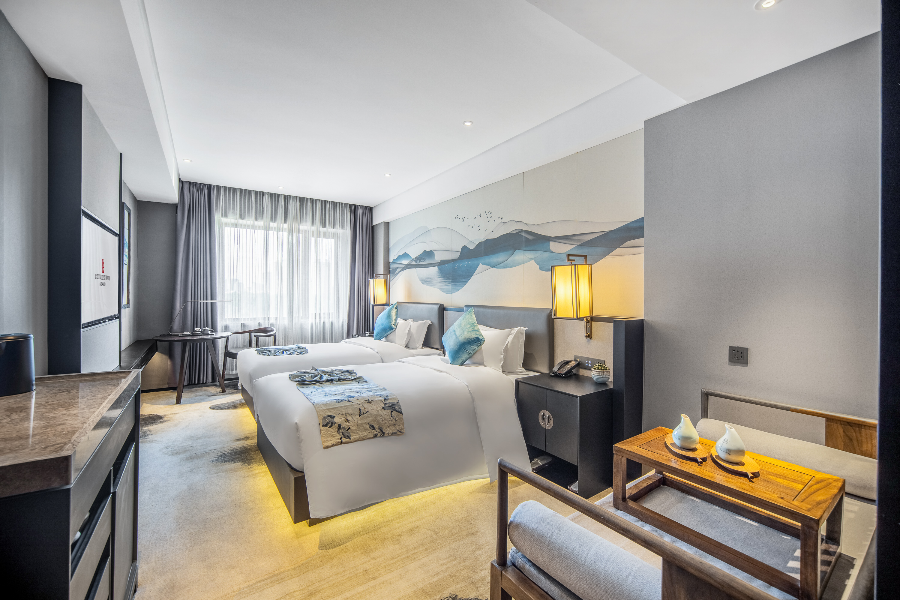 商務雙床房（零圧床墊+手機投屏+溫潤加濕器）