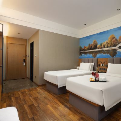 會展商務雙床房（明亮外窗+小冰箱+深睡記憶枕） 秋果飯店（北京新國展首都機場店）優惠