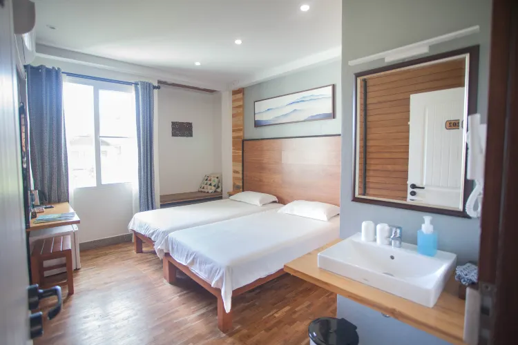 ห้องมาตรฐานเตียงแฝด (ตึกB ห่างสระว่ายน้ำ 50 เมตร)