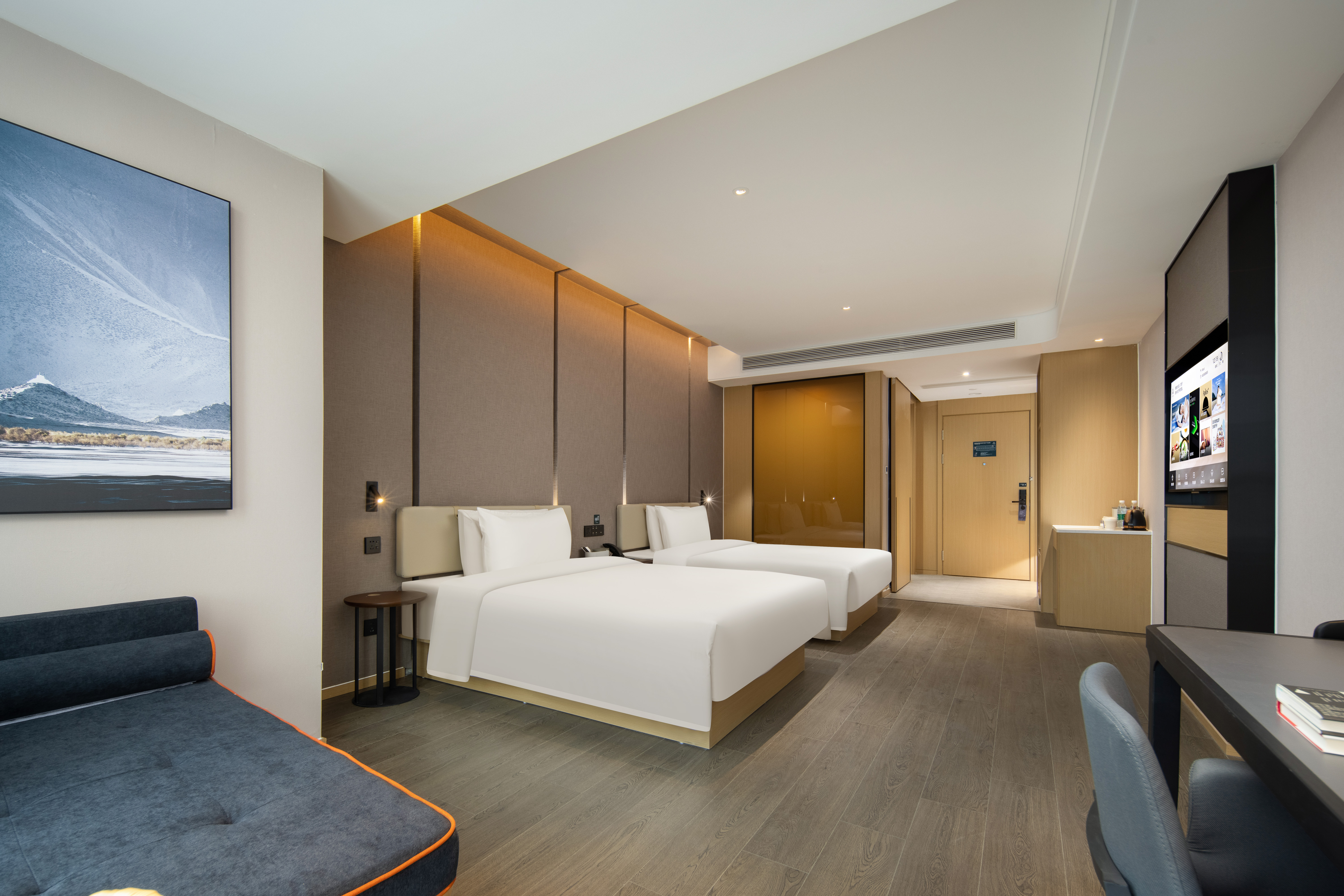 高级双床房【山景+记忆枕+电视投屏】