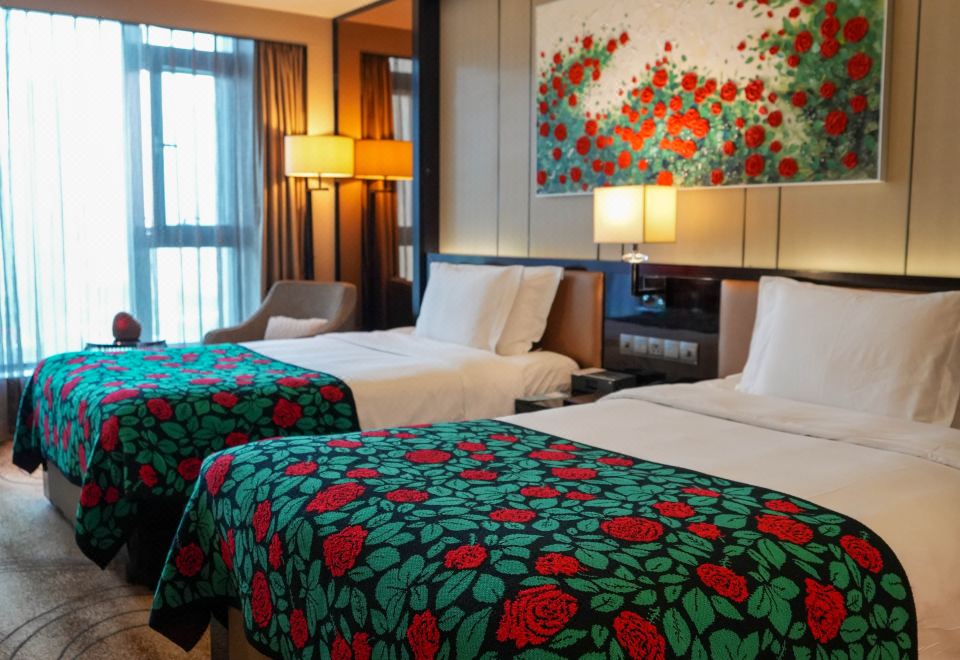 玫瑰主题行政双床房