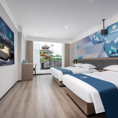 城景家庭房（靜夜景觀+安心睡眠） 宜尚飯店（成都都江堰景區南橋店）優惠