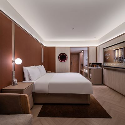 城市觀景大床房（高樓層、城市夜景、65寸投屏電視） 桔子水晶北京國貿建國門飯店優惠