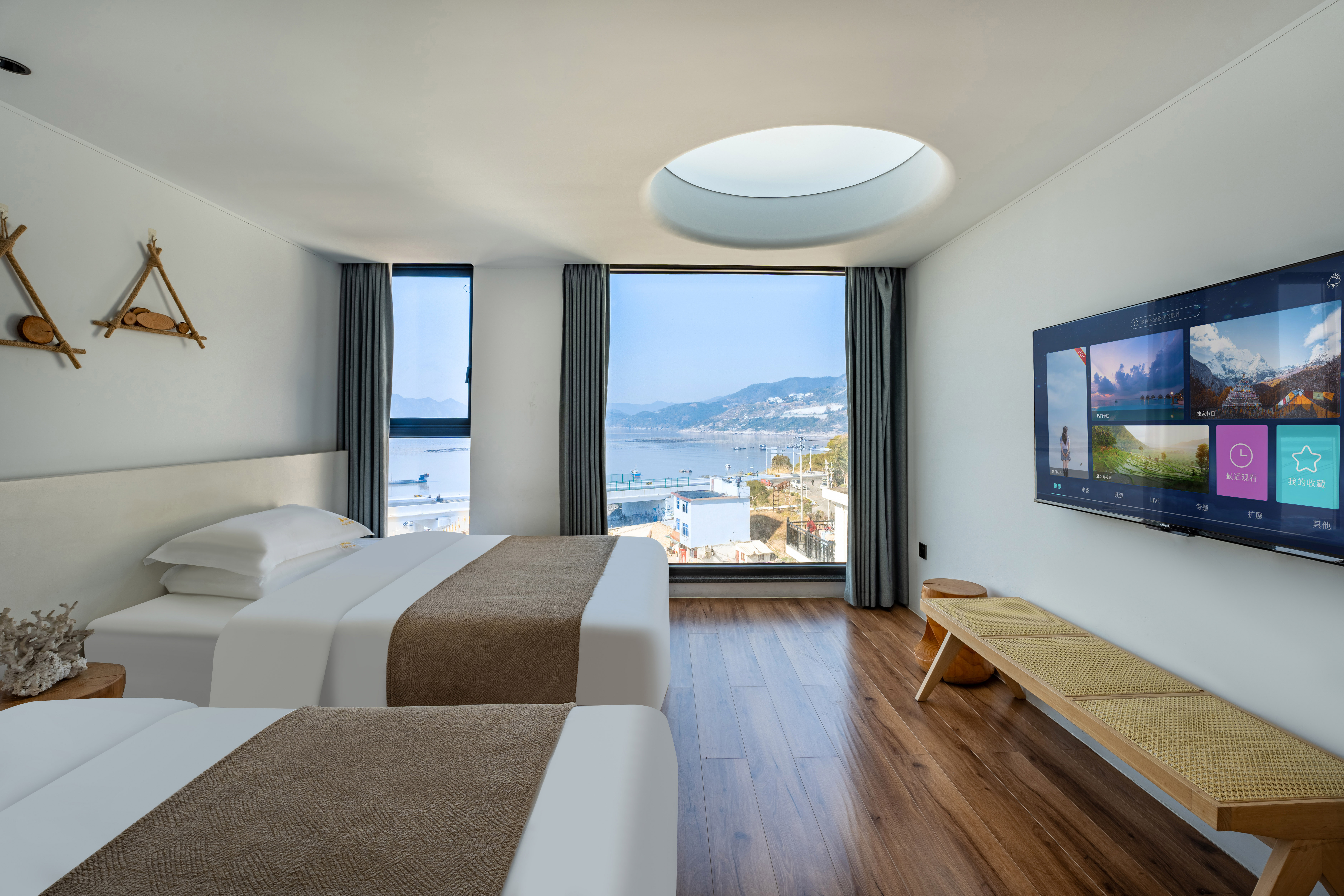 Floral Hotel·Xiapu Mid Mountain Lansu Hotel (Sansha Dongbi Store)暮云-180°海景双床房（海景+舒适床垫+智能马桶）