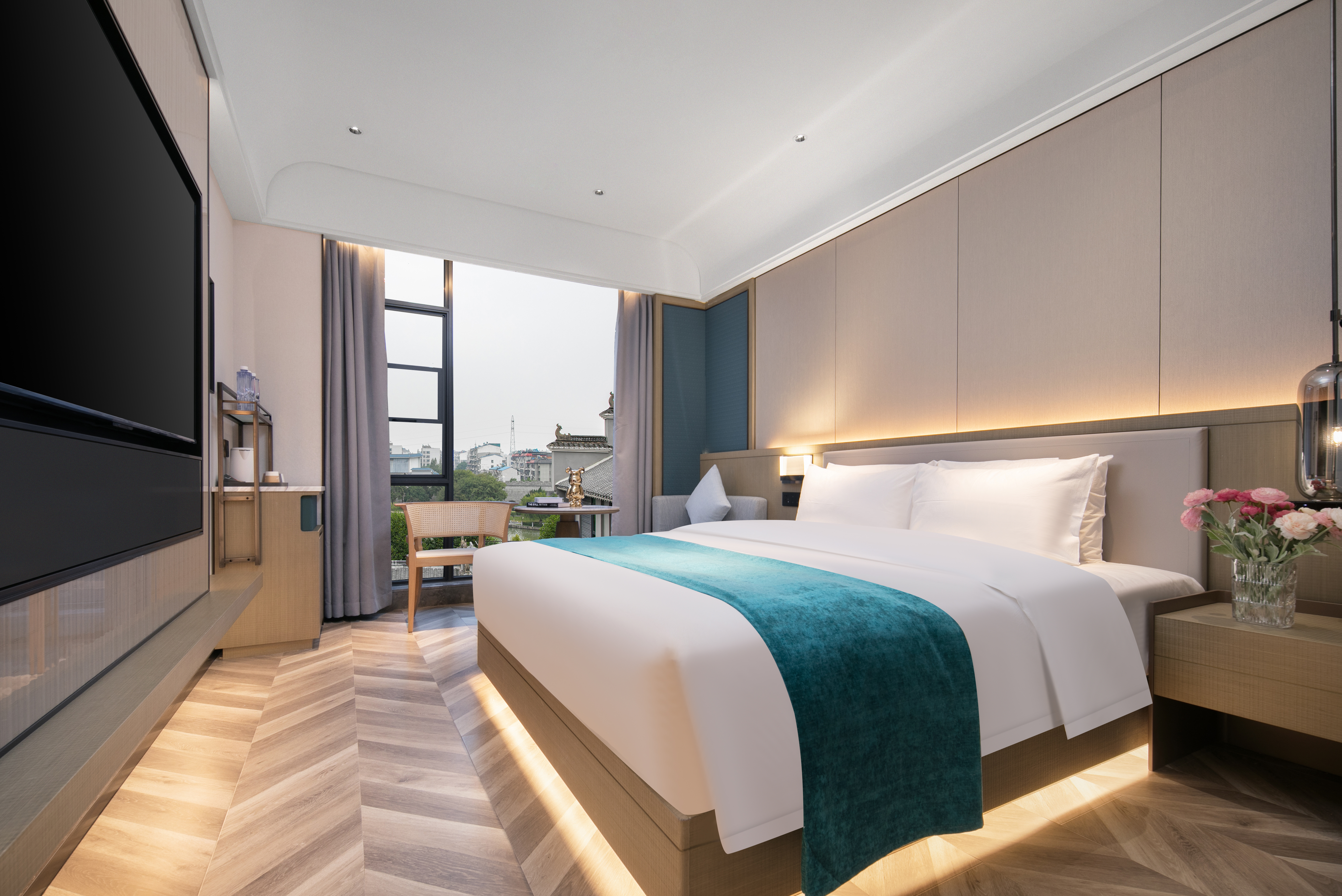 璞悦I逸致大床房（全景落地窗+深睡品牌床垫+全屋智控）