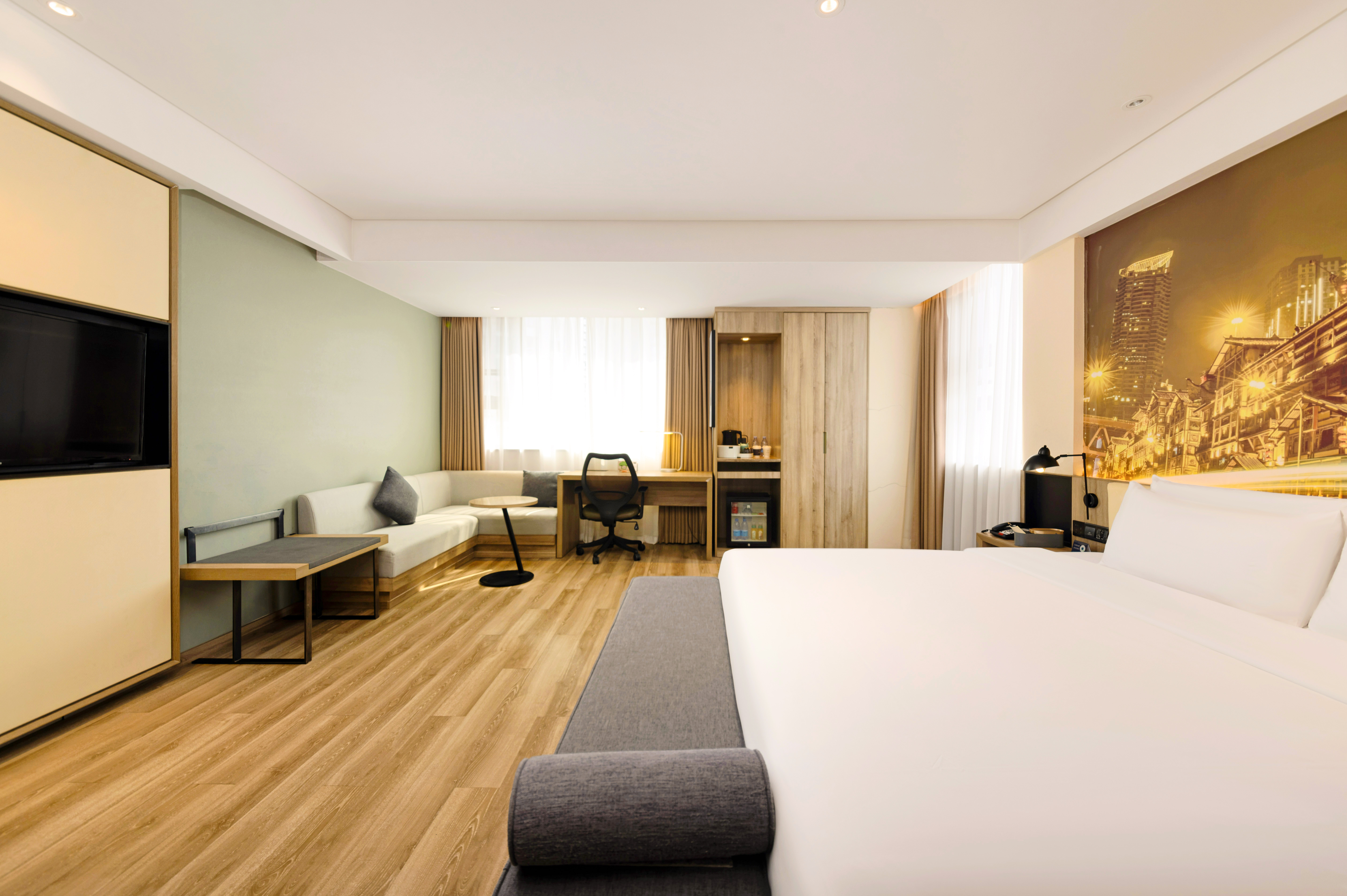 几木景观大床房（深睡PRO枕+LaiFen吹风+小冰箱+浴袍）