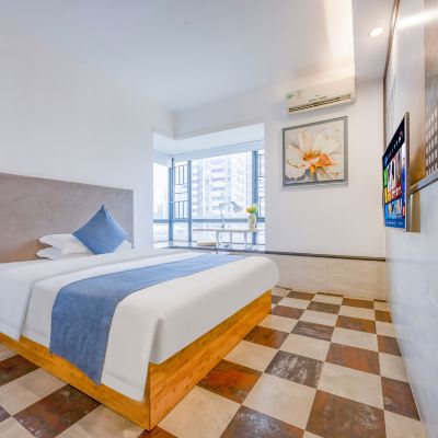 舒適大床房（城市景觀•躺平自愈） 廣州天美酒店公寓（廣州太古滙石牌橋地鐵站店）優惠