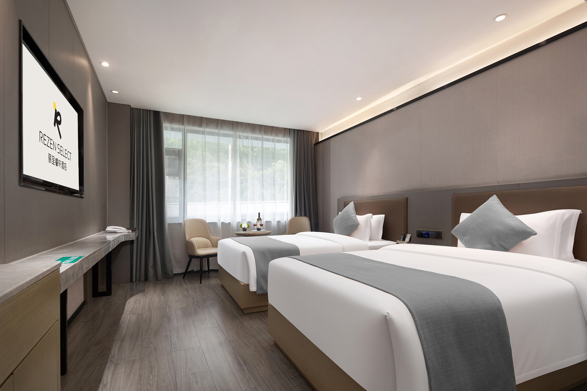 『奢雅』商旅深睡雙床房（零壓床墊+乾濕分離+新風）