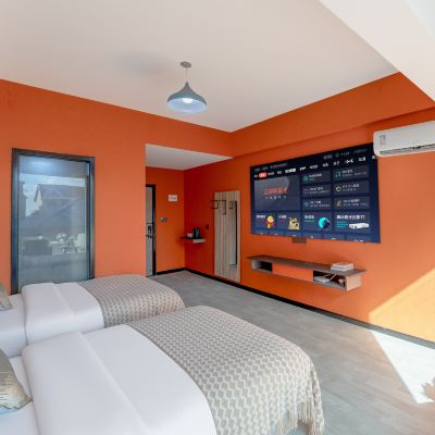 淺藍-暢享影音|豪華巨幕雙床房（騰訊極光VIP ＋海量片源） 藍波望酒店（長樂國際機場店）優惠