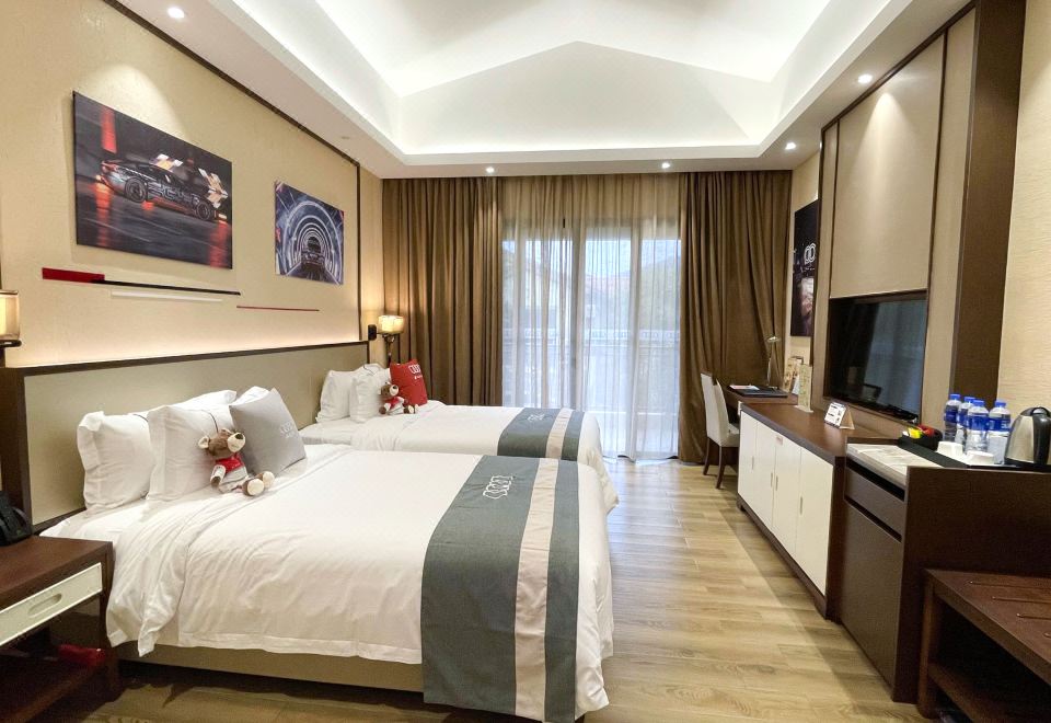 Yuetianxia Hot Spring HotelAudi Theme Villa Twin Room