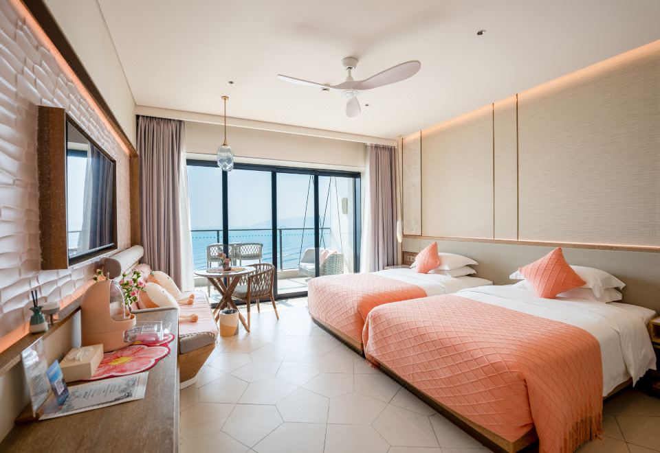 日出海景閨蜜雙床房