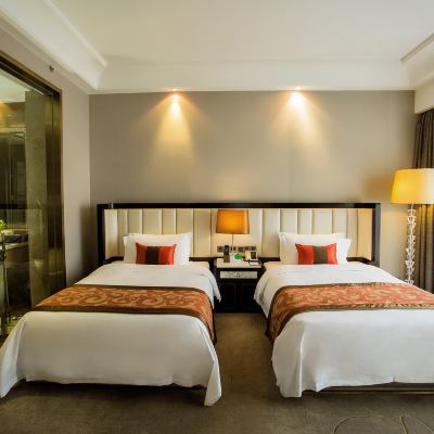 豪華雙床房-高速WIFI-辦公區-深泡浴缸-全景落地窗 深圳億民平安國際酒店優惠