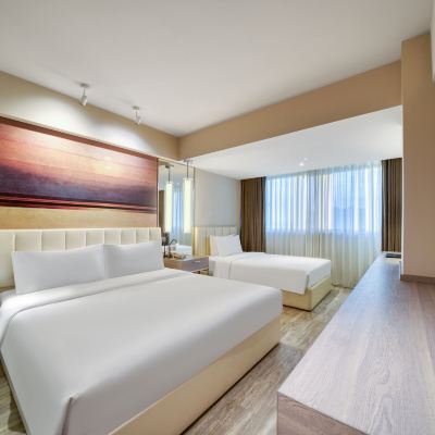 溫馨親子家庭房+助眠負氧離子氧吧 錦江都城飯店（杭州下沙店）優惠