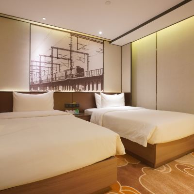 豪華套房（雙床） 白雲城市飯店（廣州火車站地鐵站店）優惠