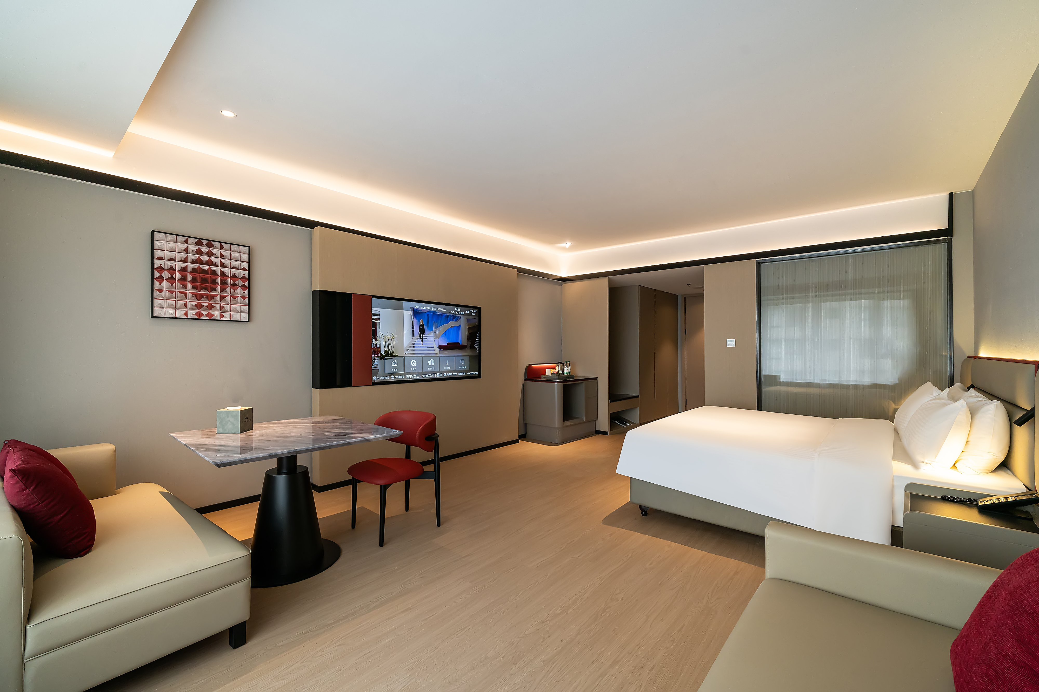 SKJIANSHEHOTELYUNLAN城景豪华大床房（智能客控+65寸高清电视+酣畅甜睡）