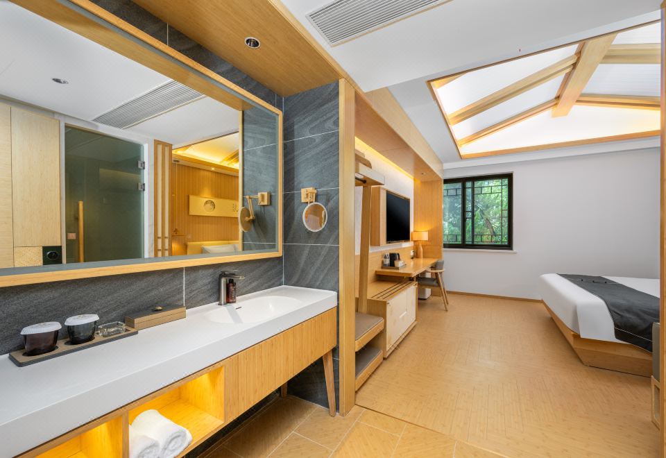 暗香居大床房·新中式風溫暖雅居+投屏電視