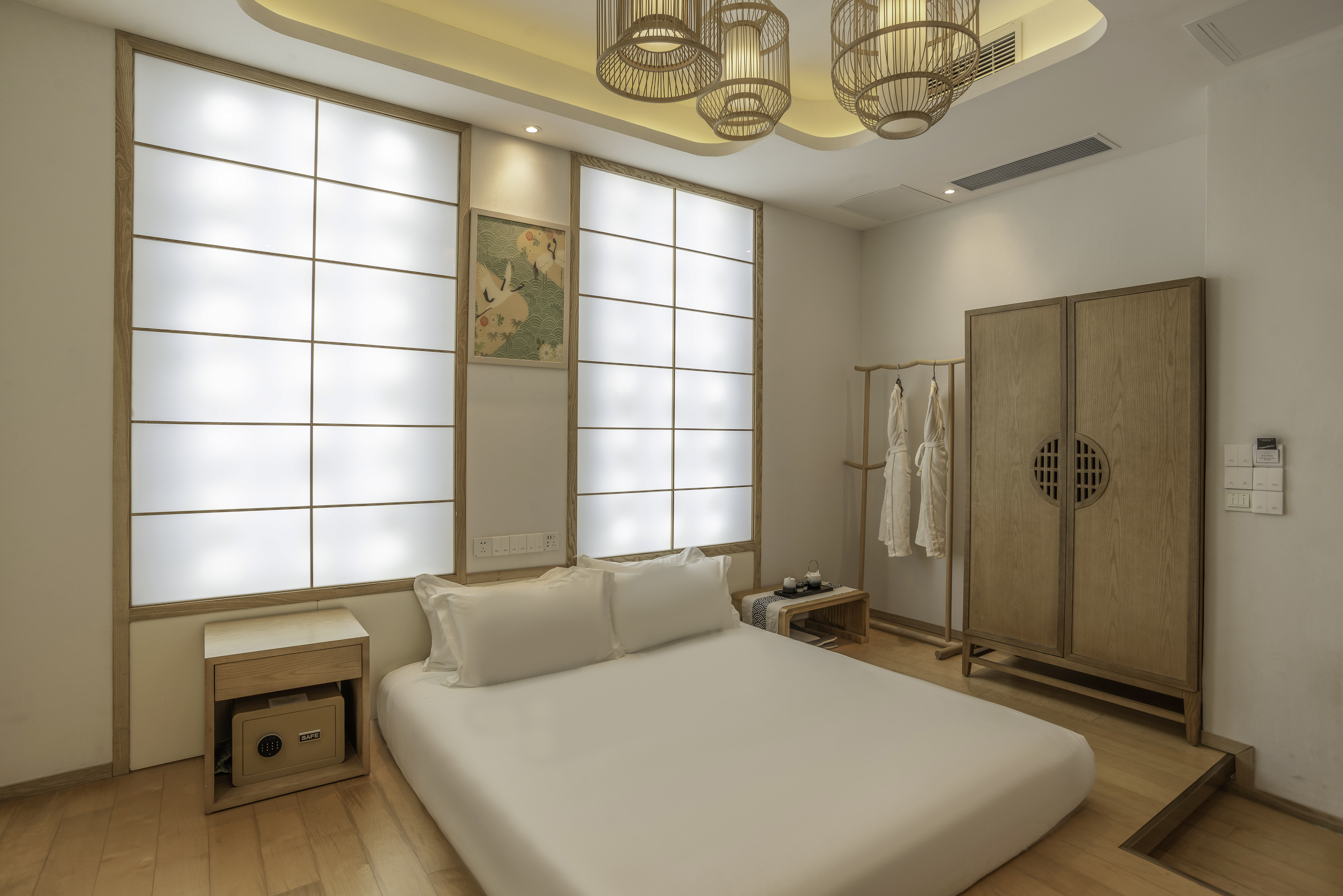 Welcoming·和風大床房「智能客控+minibar+新風系統」