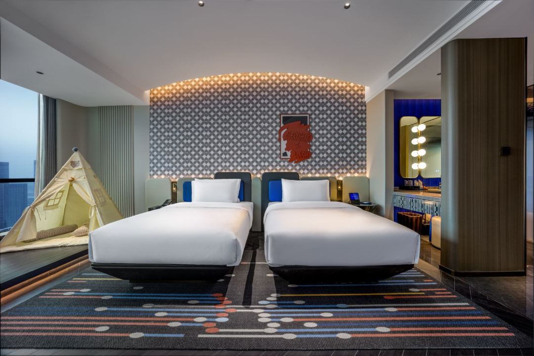 城景·彩铅学堂亲子秋千双床房