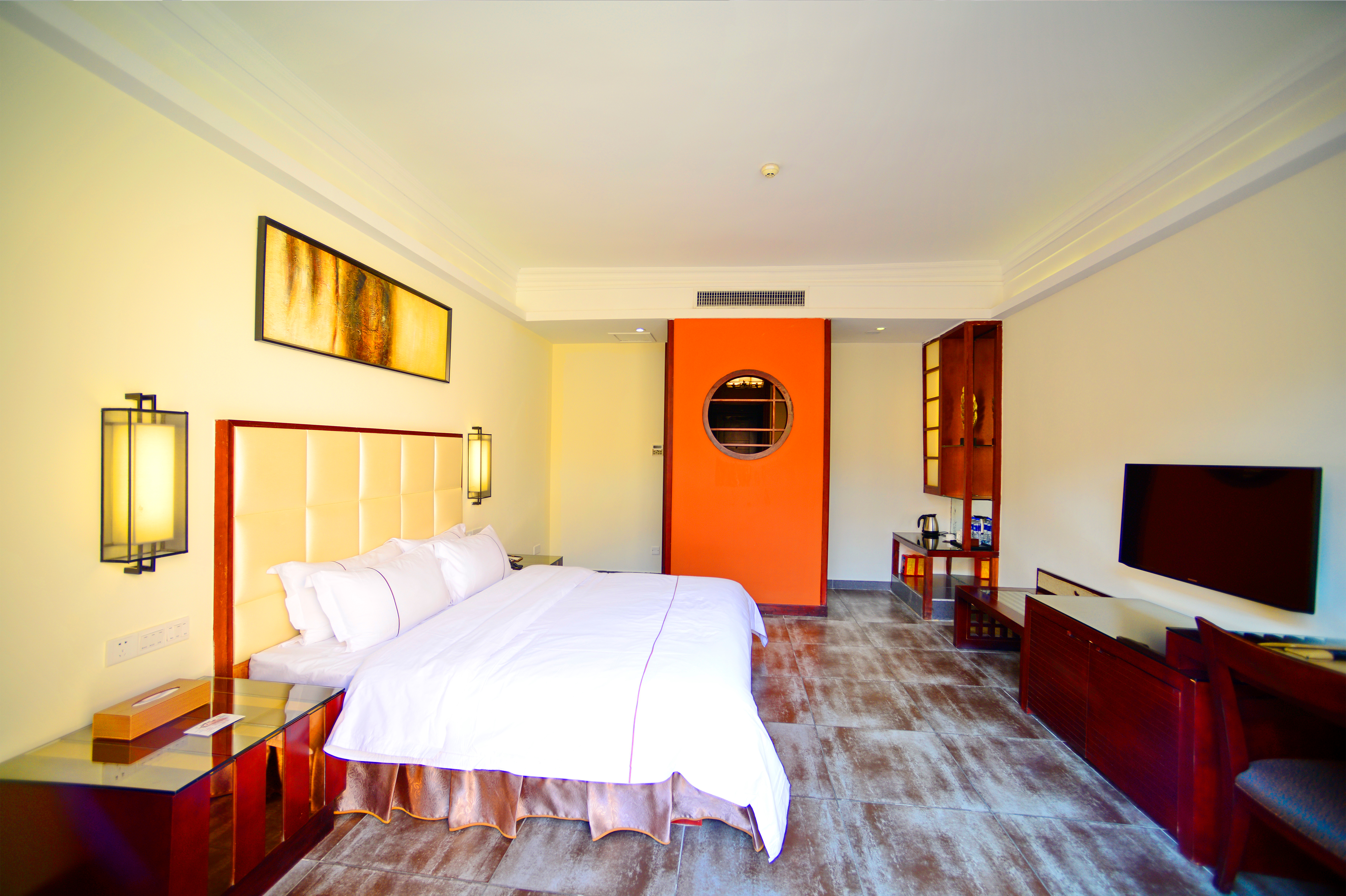 别墅私密大床花园情侣房|独立温泉池