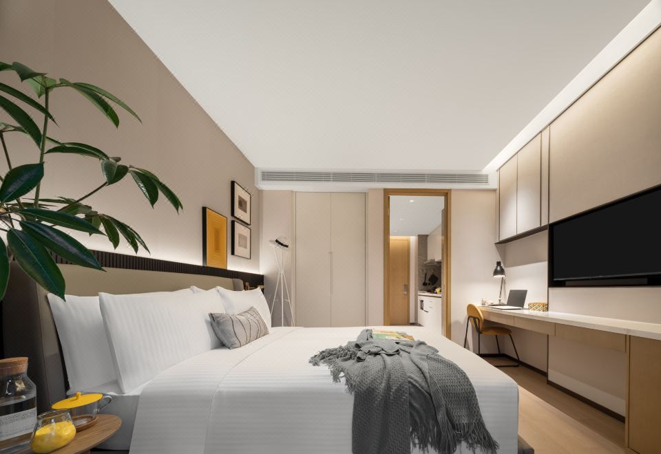 单房公寓（洗烘机+冰箱+投屏）