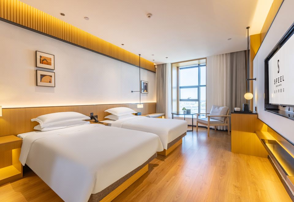 高级城景双床房