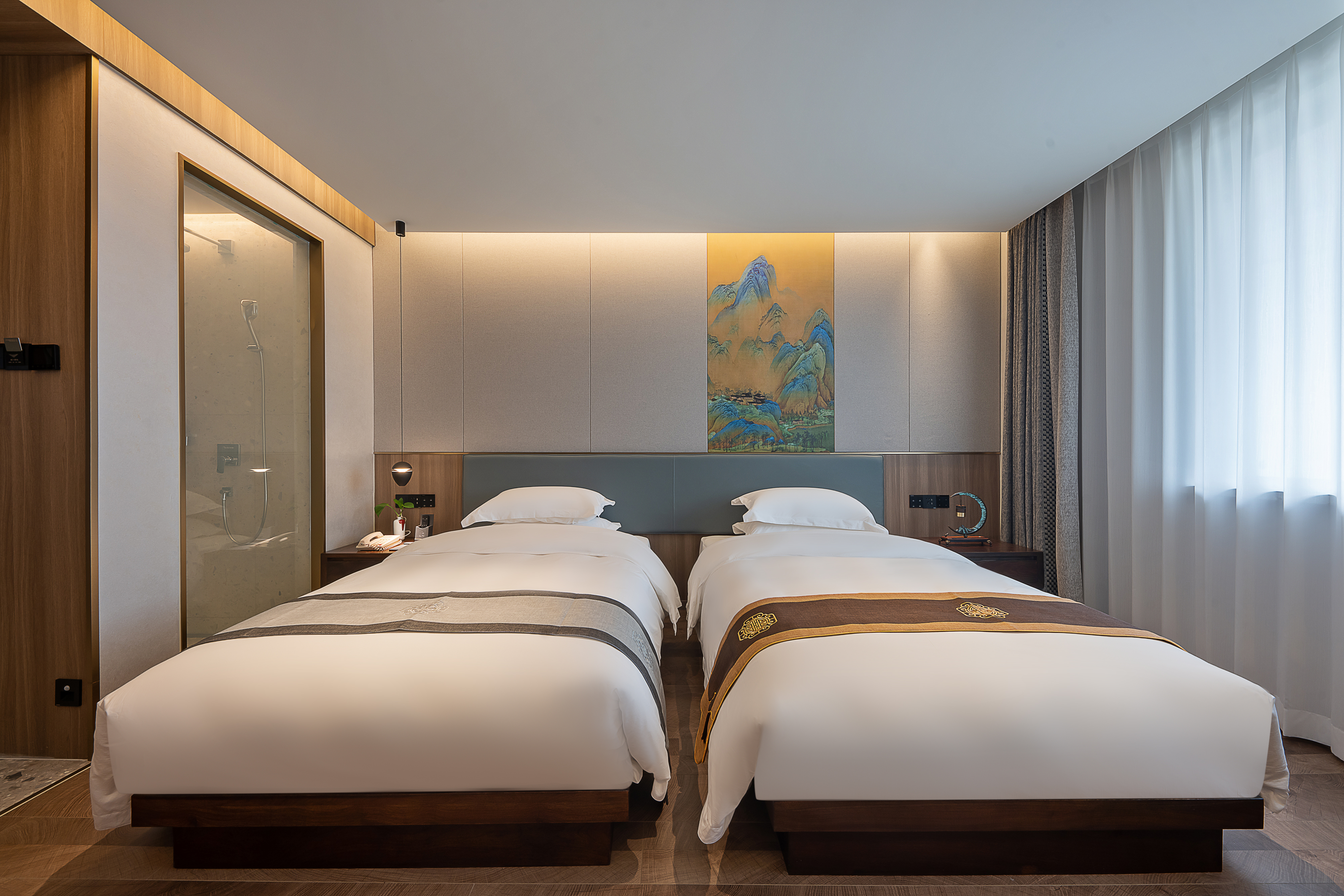 玉锦-山景双床房（全屋智能+乳胶床垫+办公书桌）