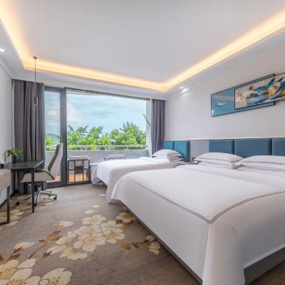 日落海景陽台親子雙床房〖全景落地窗+防蟎親膚布䓍〗 深圳安縵四季海景酒店優惠