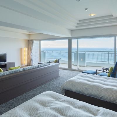 【禁煙】最上階18階ラグジュアリーツイン洋室 ホテルハーヴェスト南紀田辺 クーポン