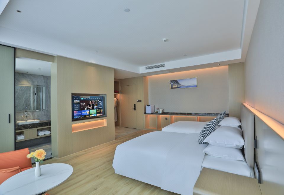 芳草·双床房（金可儿床垫+智控窗帘+小冰箱）