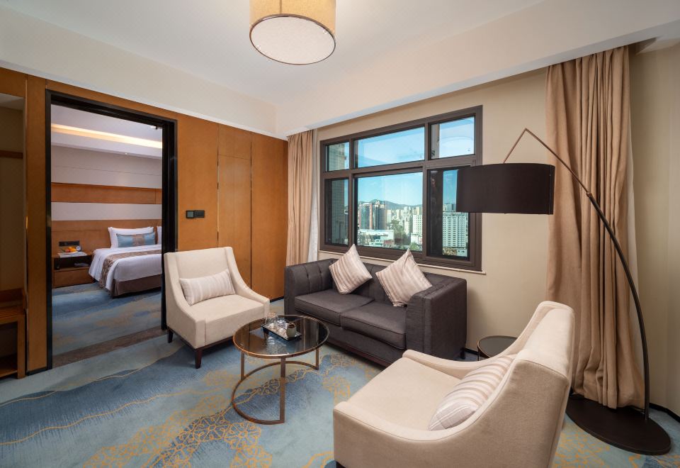 精选套房「180°沉浸城市夜景+一室一厅+独立会客厅」