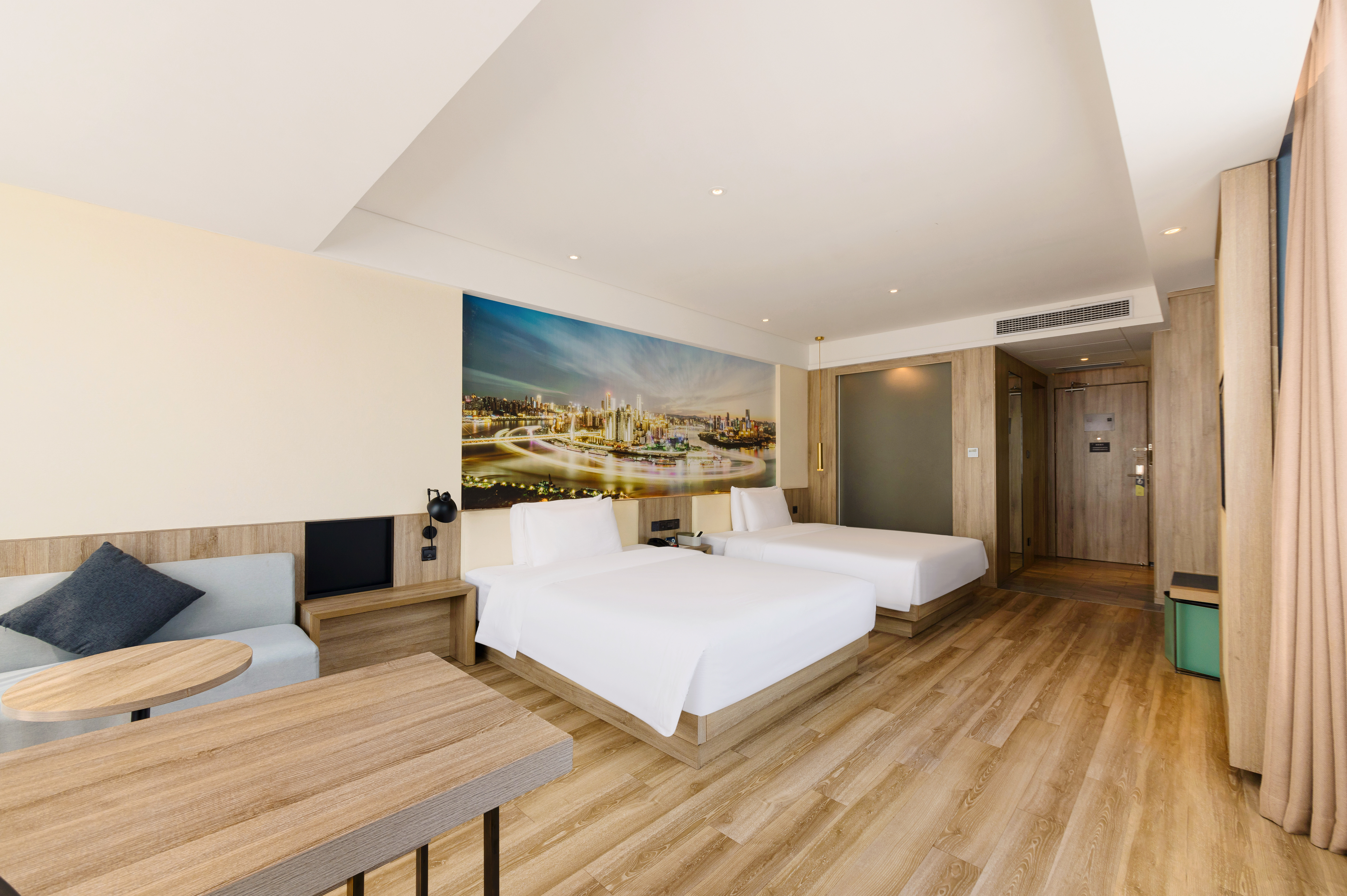 几木双床房（深睡PRO枕+LaiFen吹风+小冰箱+浴袍）