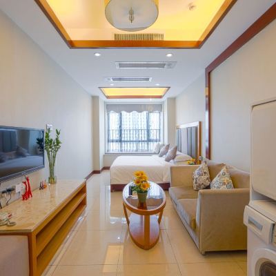 雅緻清新大床房（獨立洗衣機+冰箱） 御江苑維福頓公寓（廣州北京路海珠廣場地鐵站店）優惠