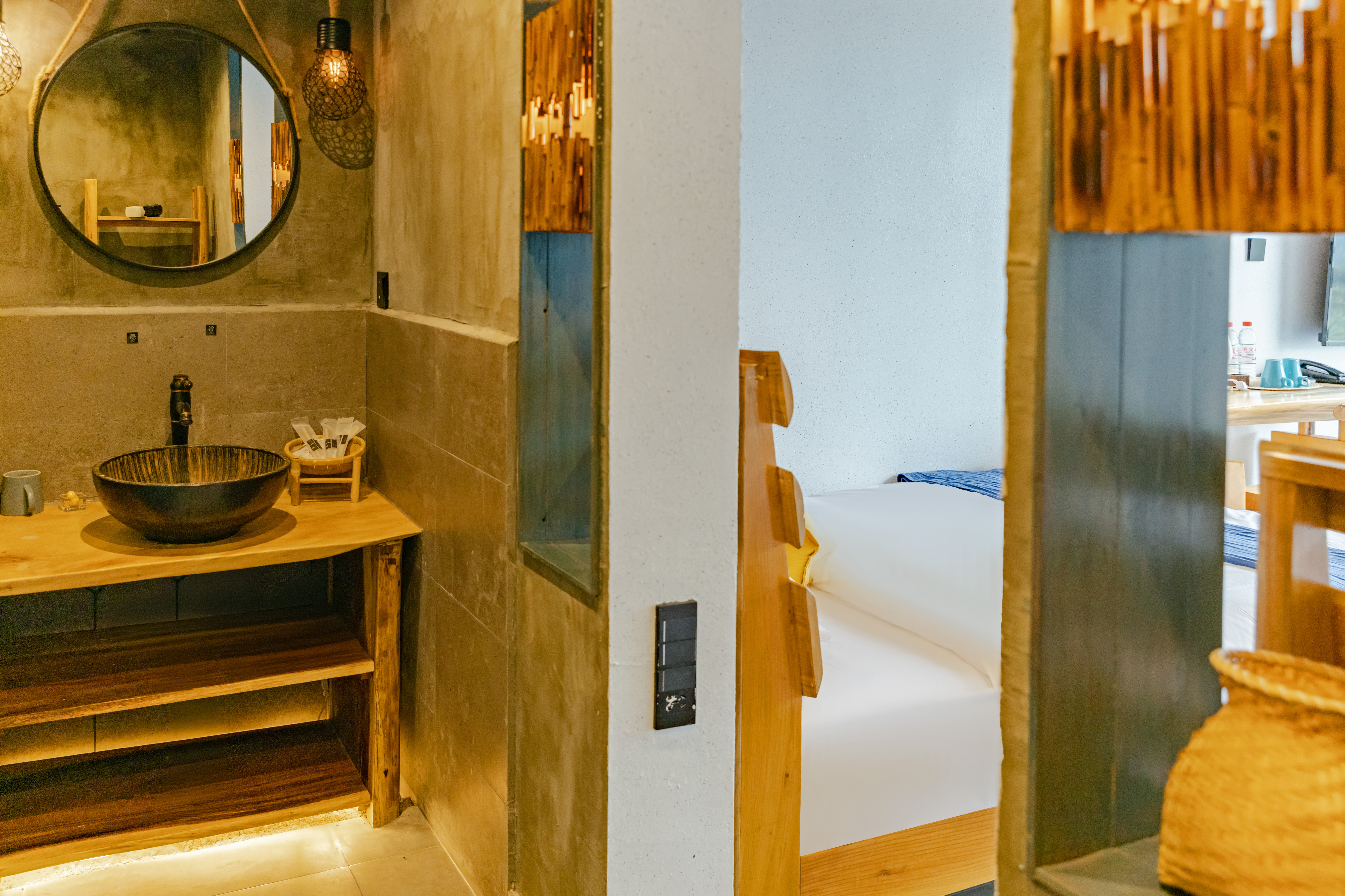 拾光茶舍双床房【落地窗+休闲座椅+观景茶台+乾湿分离】