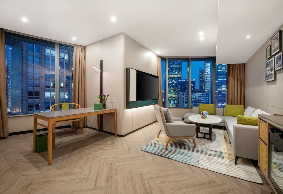 西塔景单卧套房（独立会客厅+Minibar+Happy Hour）