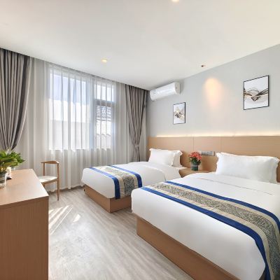 臻享庭院雙床房零壓床墊+飯店公區提供自助洗衣機 鉑瑞·餘舍飯店（成都天府國際機場店）優惠