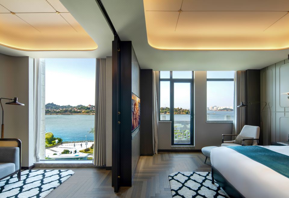 鼓浪嶼全海景單臥套房（夕陽海景落地窗+開放式陽臺）