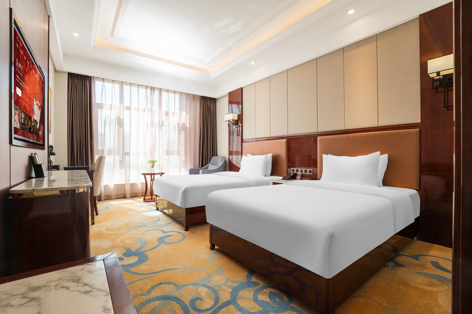 豪华双床房︱临园风景+舒适睡眠