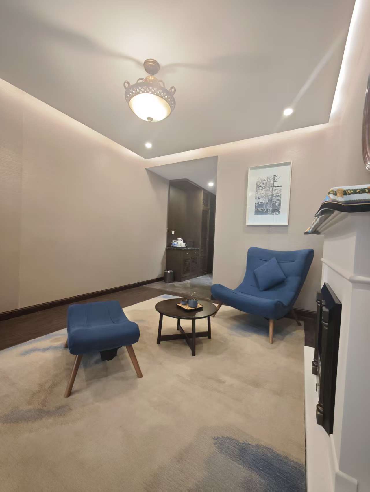 林间墅听海大床房（围炉夜话）