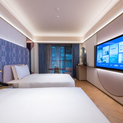 心享豪華雙床房【全景落地窗+屬地minibar+電視投屏】 成都春熙太古裡漫心飯店優惠