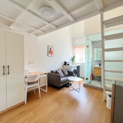 悅·loft高級大床房[冰箱+洗衣機] 悅·city青年公寓（廣州上下九步行街一德路地鐵店）優惠