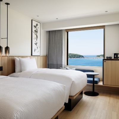 ゲストルーム、ツイン/シングルベッド2台、海の眺め