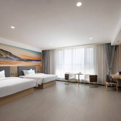 醇享·加寬雙大床房【乾濕分離+落地窗+電視投屏】 富麗曼庭飯店（青島膠東國際機場店）優惠