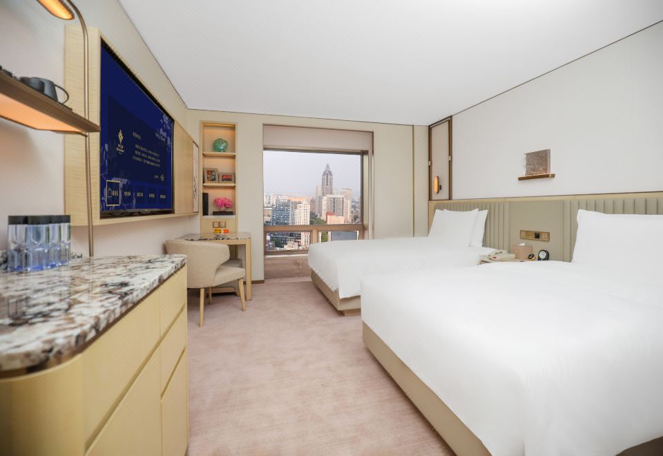 金陵楼逸致豪华双床房-焕新设计，畅享舒适