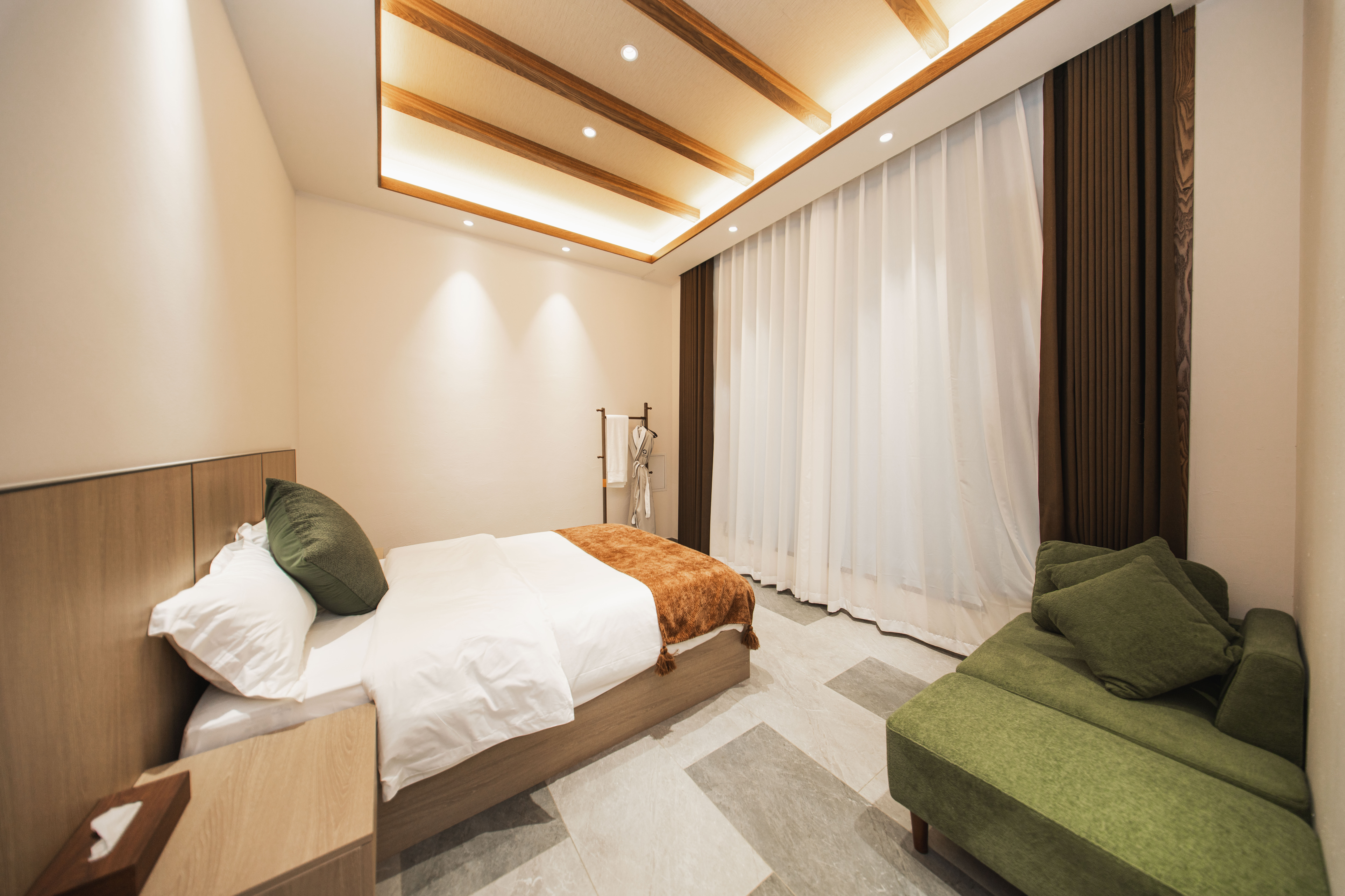 栖庭·趣野私汤双床房「庭院私汤+大落地窗+无限放水」