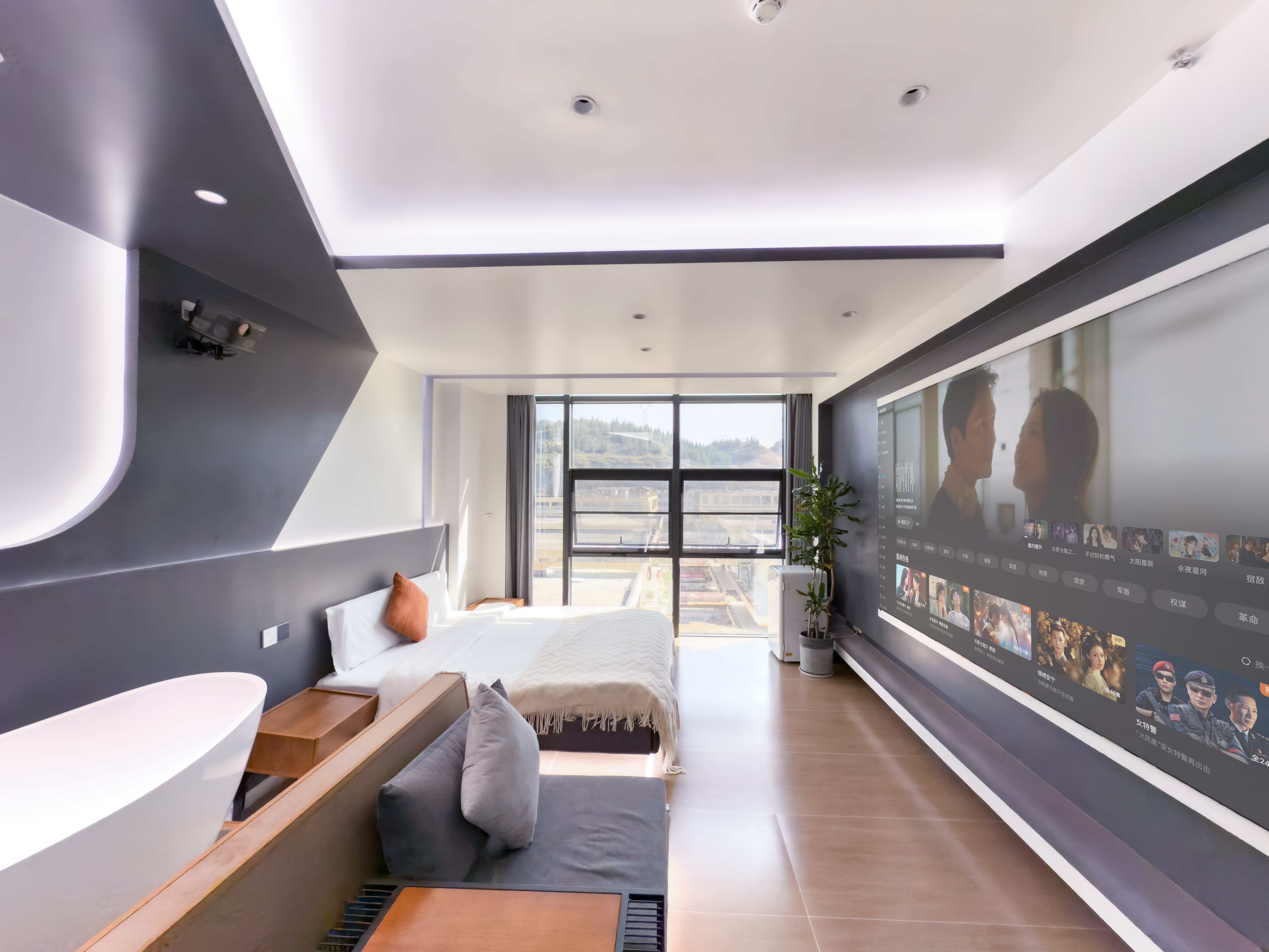 若夢（浴缸·冰箱·洗衣機·沙發·巨幕投影·智能客控）