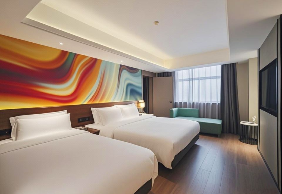 安可家庭双床套房（一室一厅+金可儿床垫+冰箱）