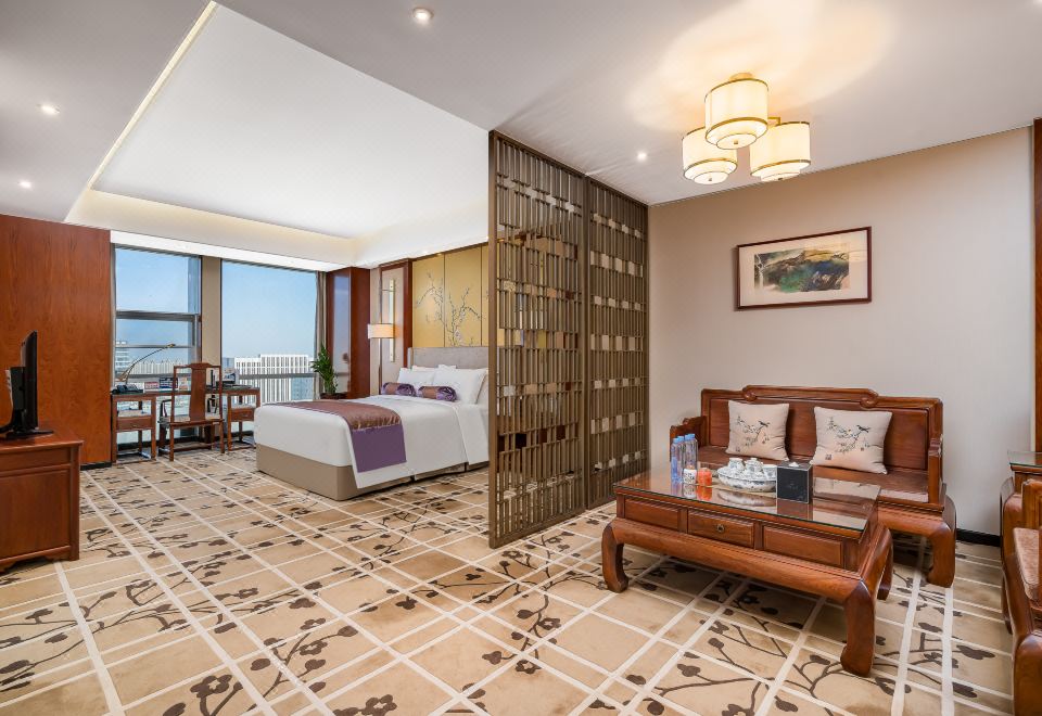 豪華城景大床房（斯林百蘭床墊+德國高儀恆温沐浴）