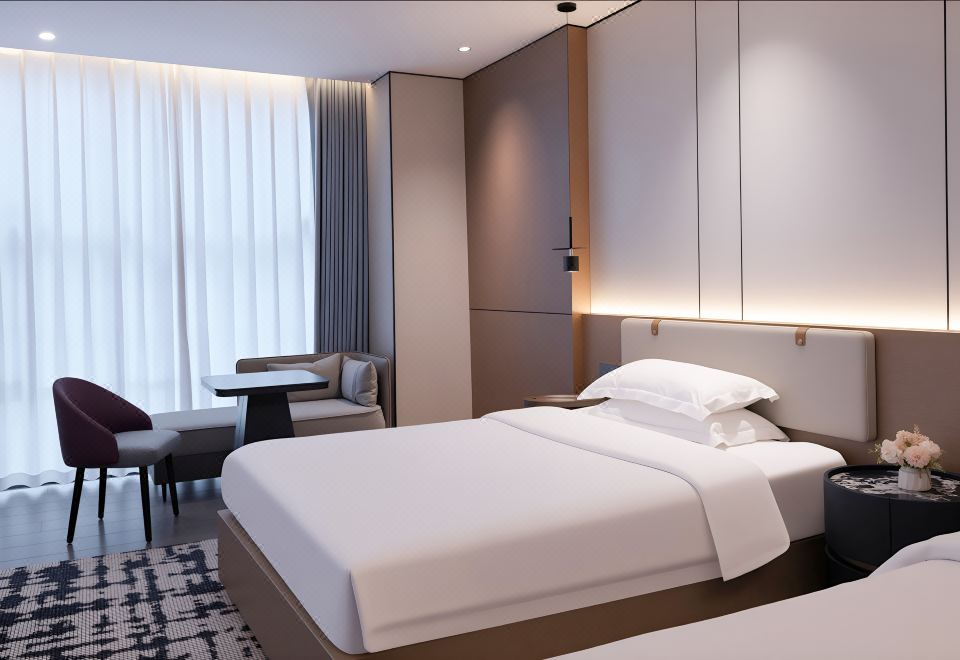 丽致·景观双床房（65寸投屏电视+配办公桌+迷你冰箱）