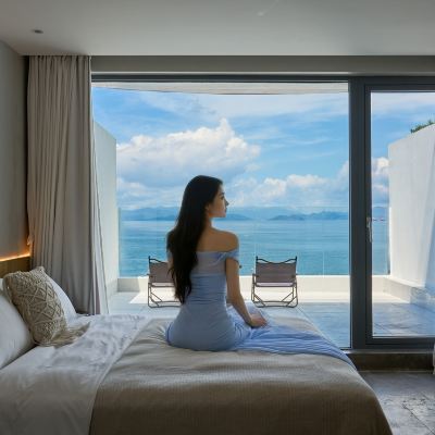 F棟·夕顏海景露台大床房 蜜悦·深圳波西塔諾懸崖海景美宿優惠