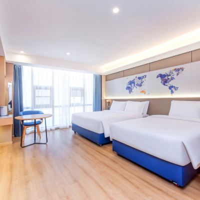 榮享親子家庭雙床房（智能客控＋電動窗簾＋助眠音樂） 182PARK精品公寓（江北國際機場店）優惠